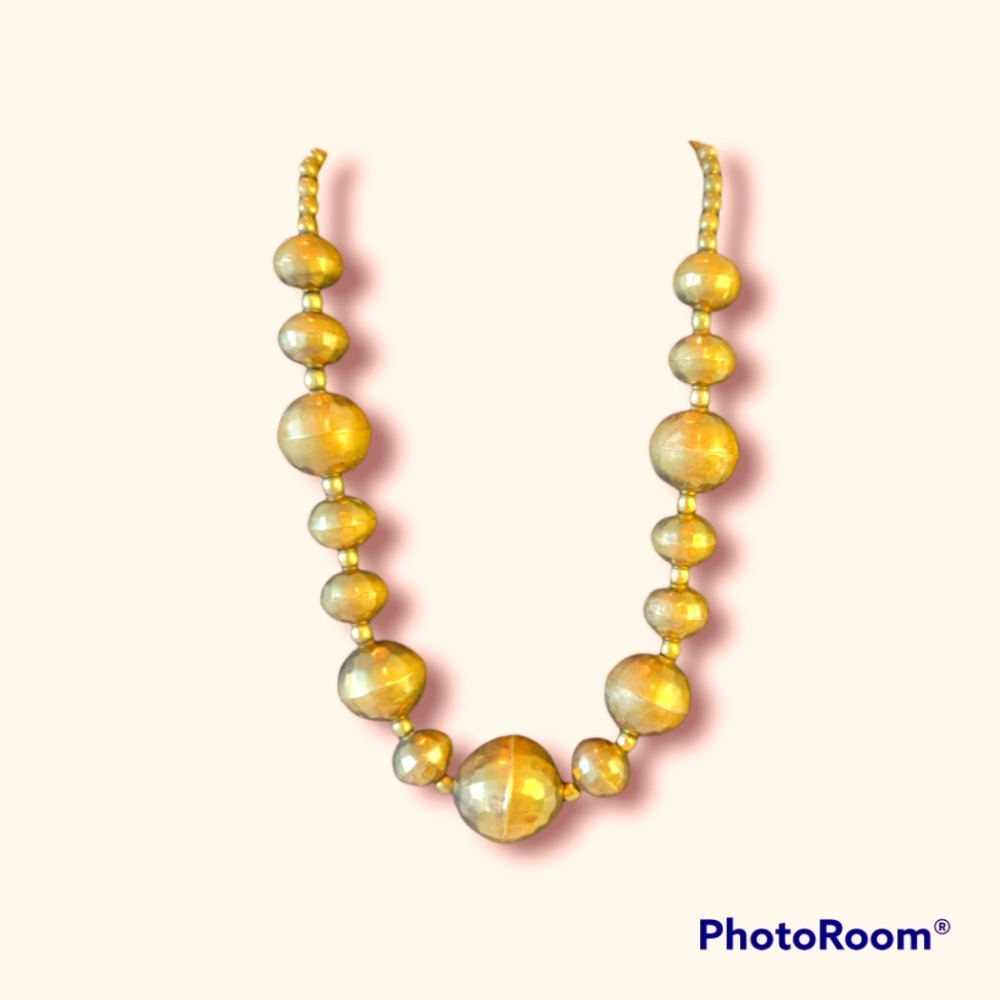 Brass bead necklace